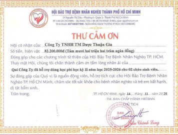 THUẬN GIA CHUNG TAY NUÔI DƯỠNG THẾ HỆ Y BÁC SĨ TƯƠNG LAI
